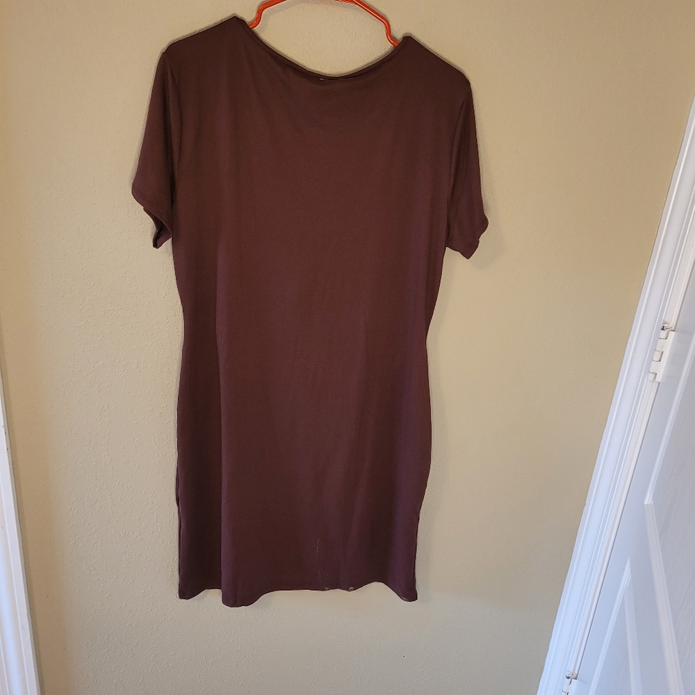 Haley and June brown rum raisin dress. 2X - Picture 6 of 7